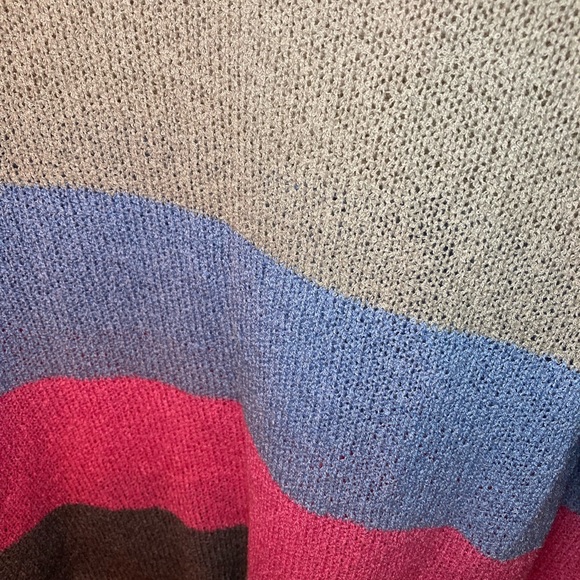 Pink Lily lightweight striped sweater S/M - Picture 2 of 5